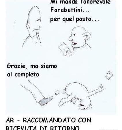 Ultim’ora! Legalizzata la raccomandazione. Le Camere esultano trasversalmente.